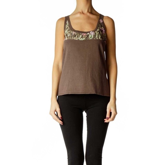 Sigrid Olsen Tops - Sigrid Olsen Brown Tank Top